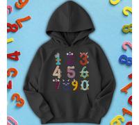 Felpa con cappuccio Monster Number Day Ideas per bambini per ragazzi e...