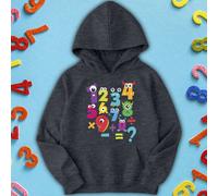 Felpa con cappuccio Monster Number Day Ideas per bambini per ragazzi e...