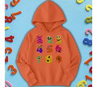 Felpa con cappuccio Monster Number Day Ideas per bambini per ragazzi e...