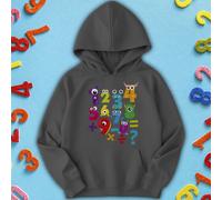 Felpa con cappuccio Monster Number Day Ideas per bambini per ragazzi e...