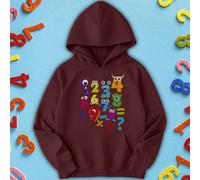 Felpa con cappuccio Monster Number Day Ideas per bambini per ragazzi e...