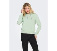 Felpa con cappuccio, motivo cuore Verde M Tinta unita