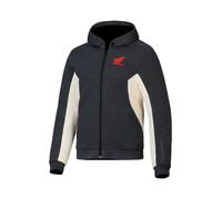 Alpinestars Honda Chrome V3 Sport Logo Felpa con cappuccio e zip da moto, nero-grigio, taglia S per maschi