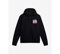 Felpa con cappuccio Napapijri Guiro Full Zip nero rosso - XS