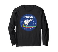 Felpa con Cappuccio NASA Rainbow Rocket Maglia a Manica