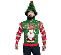 Felpa con cappuccio natalizia da uomo o unisex, divertente, motivo renna, Babbo Natale, elfo o albero di Natale, idea regalo, Vai a Tinseltown, 2XL