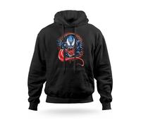 Felpa con Cappuccio Nera Venom Supereroi Marvel Uomo Donna Bambini Ragazzi