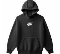Felpa con cappuccio Nero L Tinta unita