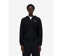 New Balance Felpa da Uomo con Cappuccio e Zip Stacked Logo Nera Taglia S Codice MJ41501BK Nero