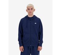 Felpa con cappuccio New Balance Sport Essentials French Terry Logo Full Zip blu marino - S