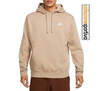 FELPA CON CAPPUCCIO NIKE SPORTSWEAR CLUB FLEECE BV2654-247 - col. beige