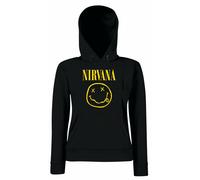 Felpa con cappuccio NIRVANA Kurt Cobain - Smile - Mod. Unisex