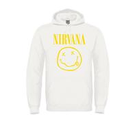 Felpa con cappuccio NIRVANA Kurt Cobain - Smile - Mod. Unisex