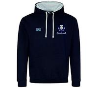 Felpa con cappuccio non ufficiale della squadra di rugby della Scozia Sei Nazioni, unisex, per tifosi di rugby, Marina Militare, XS