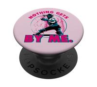 Felpa con cappuccio Nothing Gets By Me Softball Catcher PopSockets PopGrip Adesivo