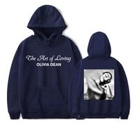 Felpa con cappuccio Olivia Dean Merch THE ART OF LOVING Harajuku Streetwear grafica manica lunga unisex felpa per fan, Marina Militare, M