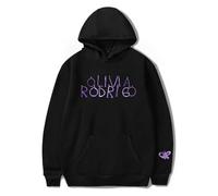 Felpa con Cappuccio Olivia Rodrigo Guts World Tour Felpa Stampata Street Casual Felpa con Cappuccio Felpa A Maniche Lunghe Pullover da Uomo E da Donna XS-3XL-Black||XS