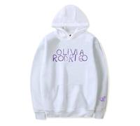 Felpa con Cappuccio Olivia Rodrigo Guts World Tour Felpa Stampata Street Casual Felpa con Cappuccio Felpa A Maniche Lunghe Pullover da Uomo E da Donna XS-3XL-Black||XS