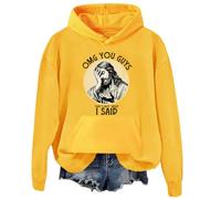 Felpa con cappuccio Omg You Guys That's Not What I Said Jesus, Giallo, XXL
