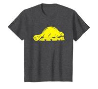 Felpa con Cappuccio Oregon State Flag - Castoro Maglietta, Bambini, Grigio Scuro, 10 Anni