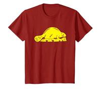 Felpa con Cappuccio Oregon State Flag - Castoro Maglietta, Bambini, Mirtillo Rosso, 8 Anni