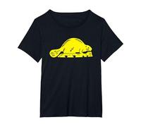 Felpa con Cappuccio Oregon State Flag - Castoro Maglietta, Donna Plus-Size, Nero, 3X