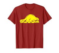 Felpa con Cappuccio Oregon State Flag - Castoro Maglietta, Uomo, Mirtillo Rosso, XL