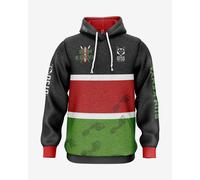 Felpa con cappuccio Otso Run Kenya nero rosso verde - XL