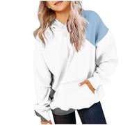 Felpa con cappuccio oversize a maniche lunghe con coulisse, per ragazze e ragazze, con cappuccio, con sfumatura, leggings Ropa para Niñas De Pascua per adolescenti 10-12 (bianco, 3-4 anni)