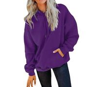 Felpa con cappuccio oversize a maniche lunghe da donna con cappuccio leggera