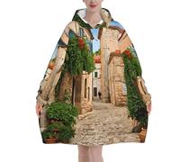 Felpa con cappuccio oversize calda e soffice in stile toscano italiano per
