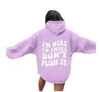 Felpa con cappuccio oversize con stampa da donna pullover leggero felpe da donna