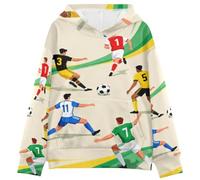 Felpa con cappuccio oversize con tasca e pallone da calcio della Coppa del Mondo 2026, taglia 4-14