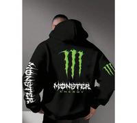 Felpa con cappuccio oversize Cyber Neon Gradient Claw Mark Graphic, stile retrò West Coast Streetwear Casual Pullover. Realizzata in tessuto morbido e spesso, delicato sulla pelle, questa silhouette u