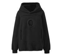 Felpa con cappuccio oversize da donna con collo ad anello e tasca frontale | Pullover lungo con cappuccio oversize, tasca frontale a marsupio e dettaglio centrale circolare, con un aspetto morbido