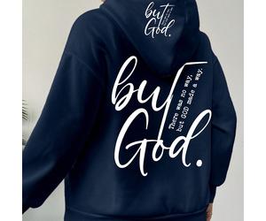 Felpa con cappuccio oversize da donna "Ma Dio non c'era modo, ma Dio ha aperto la strada" per cristiani, adatta per laurea, ritorno a scuola, insegnanti, autunno e inverno 0XL,1XL,2XL,3XL,4XLBlocchi d