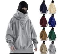 Felpa con cappuccio oversize da uomo Y2K vintage con cappuccio Urban Streetwear Harajuku felpa con cappuccio a maniche lunghe stampa lettere felpa hip pop giovani maglioni con tasche vestibilità ampia