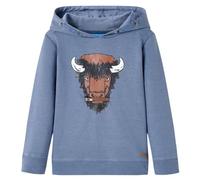 Felpa con Cappuccio per Bambini Blu Mélange 140