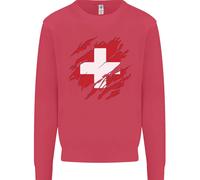 Felpa Con Cappuccio Per Bambini Con Bandiera Della Svizzera Giornata Del Calcio