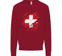 Felpa Con Cappuccio Per Bambini Con Bandiera Della Svizzera Giornata Del Calcio