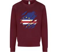 Felpa Con Cappuccio Per Bambini Con Bandiera Di Capo Verde Verdeana