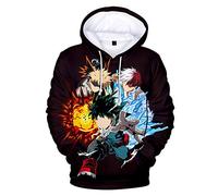 Felpa con cappuccio per bambini con scritta "Anime My Hero Academia", con cappuccio Boku No Hero Academia MHA Friends", 100-150 cm, Tipo 3., 150 cm