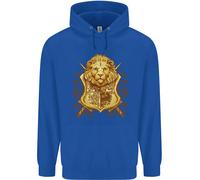 Felpa Con Cappuccio Per Bambini Con Scudo Araldico Del Leone E Stemmi