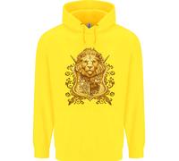 Felpa Con Cappuccio Per Bambini Con Scudo Araldico Del Leone E Stemmi