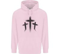 Felpa Con Cappuccio Per Bambini Con Tre Croci Grunge Gotiche