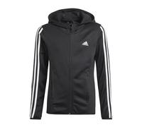 Felpa con cappuccio per bambini con zip adidas Designed To Move 3-Bandes Noir 8/9 ans