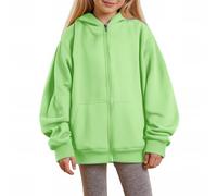 Felpa con cappuccio per bambini con zip in cotone con tasche uniforme scolastica PE kit giacca per adolescenti felpe oversize tinta unita felpe con cappuccio cappotti con cappuccio autunno inverno