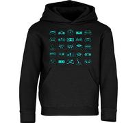 Felpa con Cappuccio per Bambini: Controller : Gaming - Hoodie Gamer Video-Gioco Game-s PC Console Ciclismo Sweater Ragazzi e Ragazze Pullover Sport Training Golfino Maglione (152)