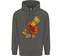 Felpa Con Cappuccio Per Bambini DJ DJing Earth Song Gramofono Musica