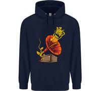 Felpa Con Cappuccio Per Bambini DJ DJing Earth Song Gramofono Musica